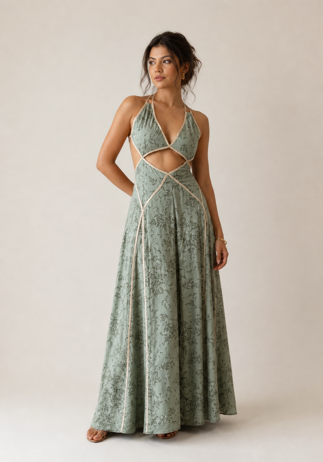 Sage Tide Maxi Dress