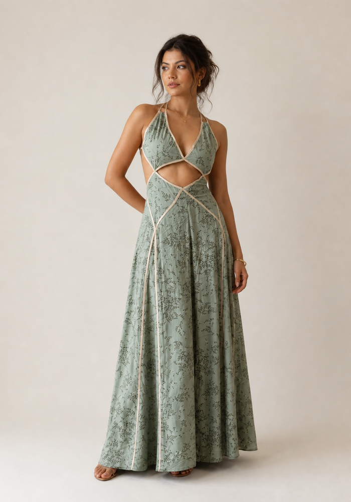 Sage Tide Maxi Dress